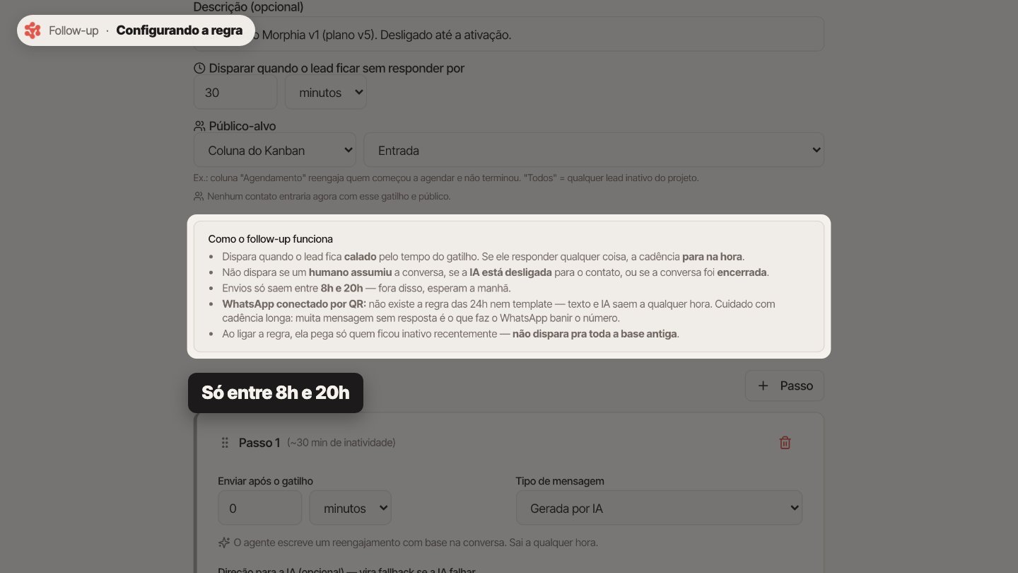 Os envios só saem entre oito da manhã e oito da noite.
