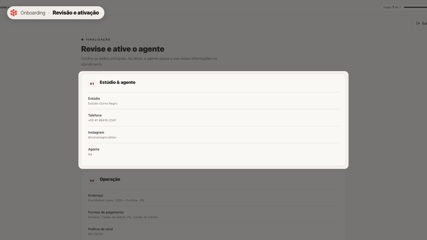 Na última etapa, confira o resumo de tudo o que você preencheu.